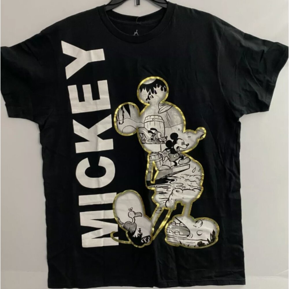 Mickey Mouse Disneyland Collectors Retro Men's Shirt by Hanes - Black
